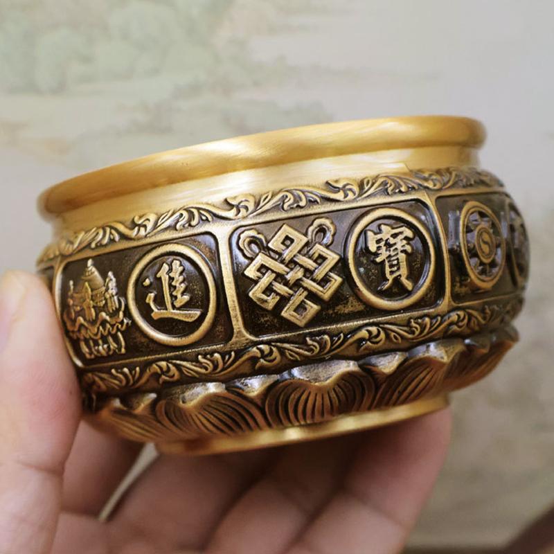 Creative Copper Ruyi Cornucopia Decoration, Home Living Room, Shop Opening for Buddha Supplies, Blessing Gift, Decor Bowl, 1Pc