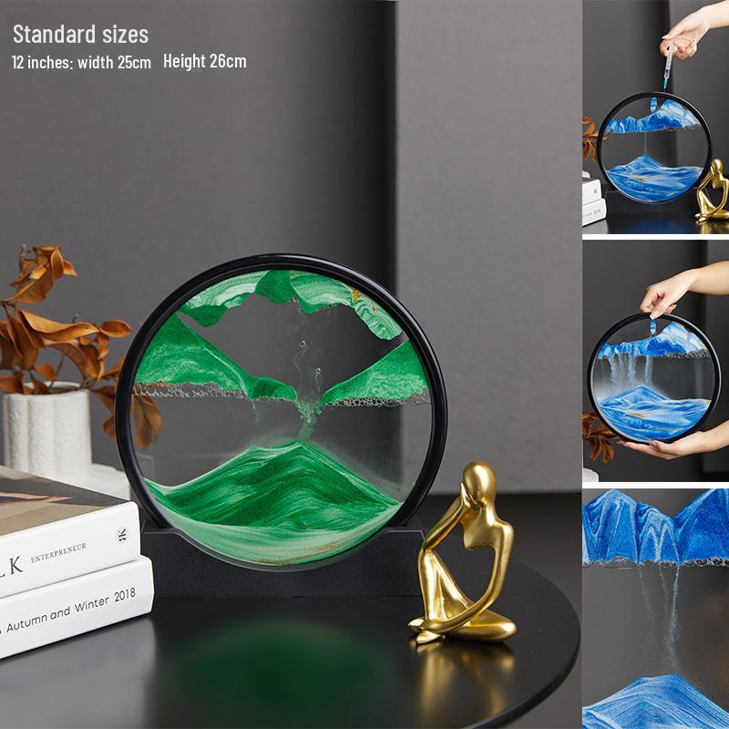 Eleganckie ozdoby z ruchomym piaskiem do dekoracji domu i biura