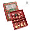 2/4/6Pcs Christmas Fork And Spoon Set,Stainless Steel Creative Tableware,Coffee Tea Dessert Forks And Spoons Gift Set