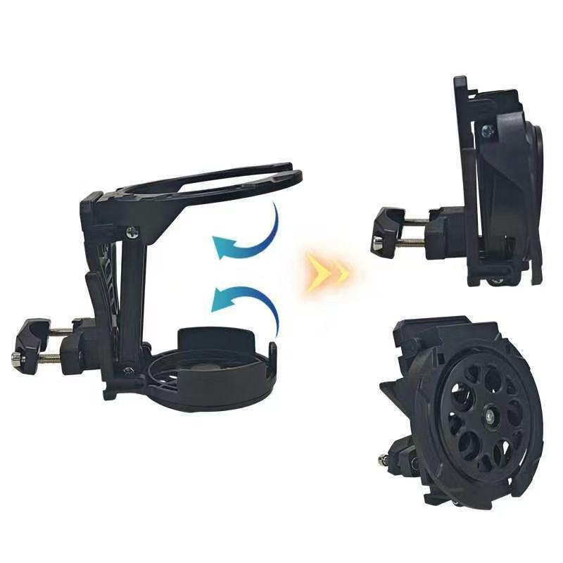 Motorcycle Electric Vehicle Folding Cup Holder With Sturdy Build And Anti Slip Design Perfect For Daily Riding Road Trips