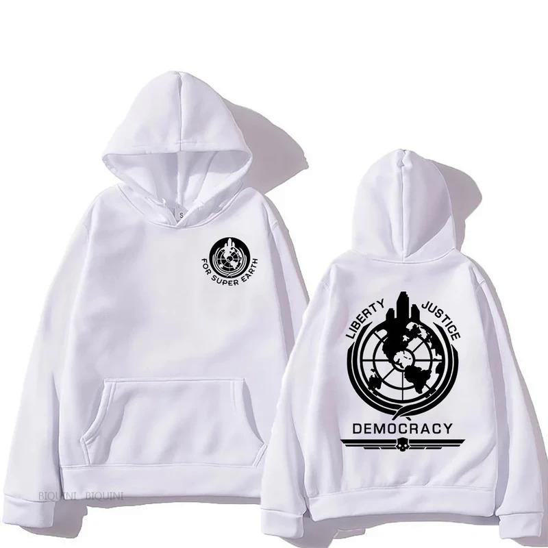 

Худи Helldivers Удобное худи с капюшоном XXXL белый