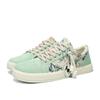 Youth Casual Cricket Shoes Fashion Trend Board Skateboard Canvas Lace-Up Sneakers Couples' Fashionable Graffiti Print Skate Shoe
