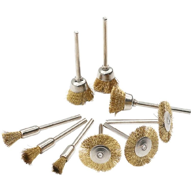 30Pcs Wire Brushes Set Brass Wire Wheels Pen Brushes Kit Hand Drill Cleaner