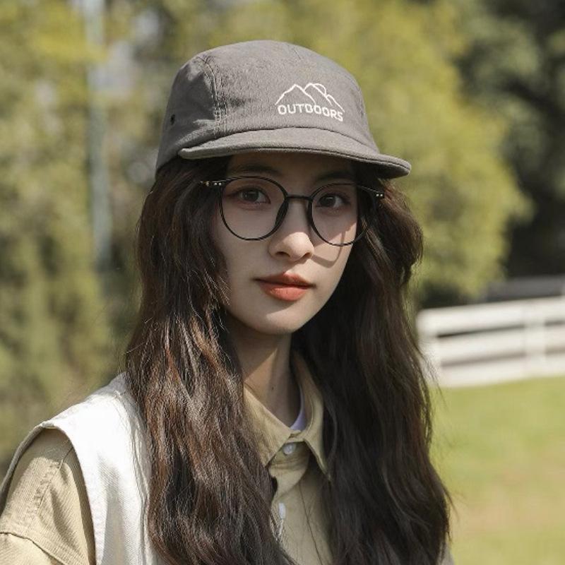 Short Brim Tooling Embroidered Retro Baseball Cap For Men And Women High Quality Sunshade Street Outdoor Soft Top