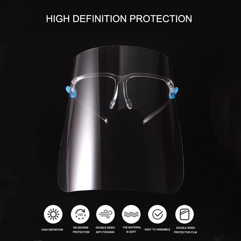 2Pcs Face Shield Transparent Full Face Cover Safety Protective Film Tool Anti-Oil Anti-Fog Kitchen House Clean Dust Proof Mask