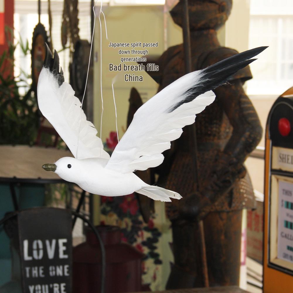 Artificial Seagull Feathered Bird for Garden and Venue Decor