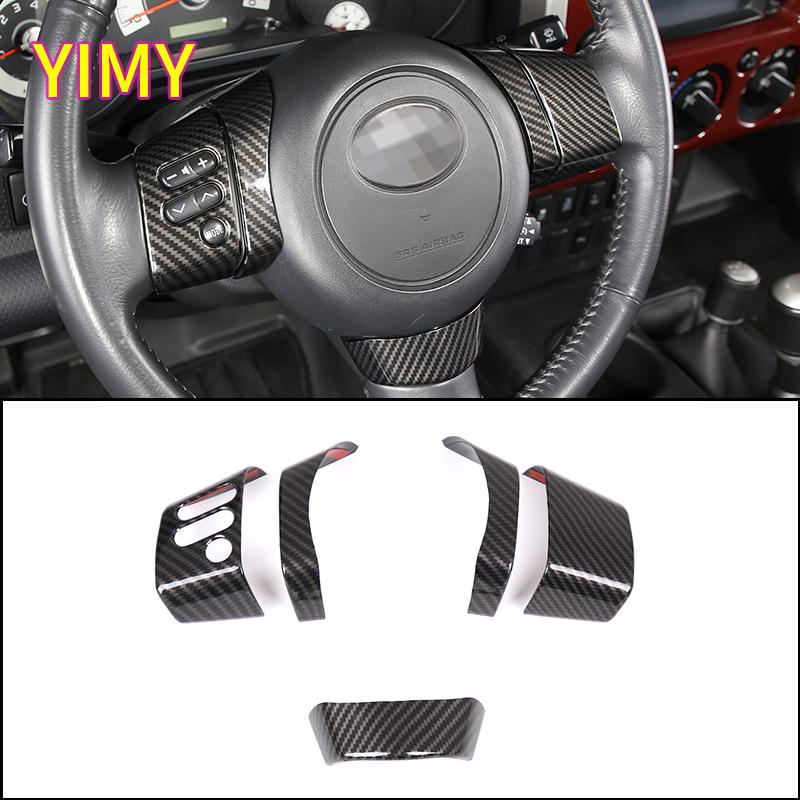 For Toyota FJ Cruiser 2007- LHD ABS Carbon Fiber Automotive Parts Control Shift Panel Decorative Strip Cover Accessories