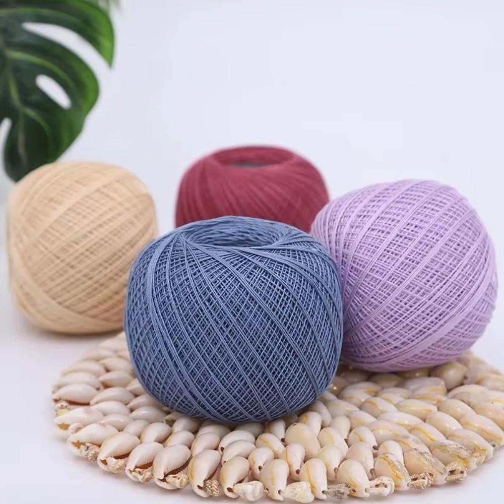 50g/Ball Size 6 Lace Thread Thin Thread Pure Cotton Crochet Thread Strong Twisted Needlework Sewing Supplies Hand Knitting