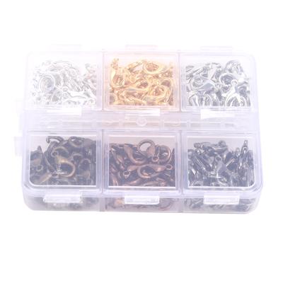 240 Peças Fechos Lagosta 6 Cores Acessórios para Fazer Colares e Joias DIY Ganchos de Fecho