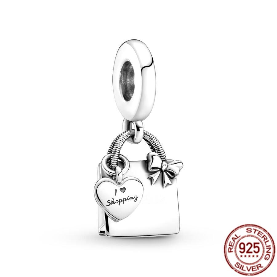 

Hot S925 Sterling Silver Fit Оригінальний браслет Шарм Ювелірні вироби Гантелі Палітра Стетоскоп Намистини та гарнітура Літак Висяться