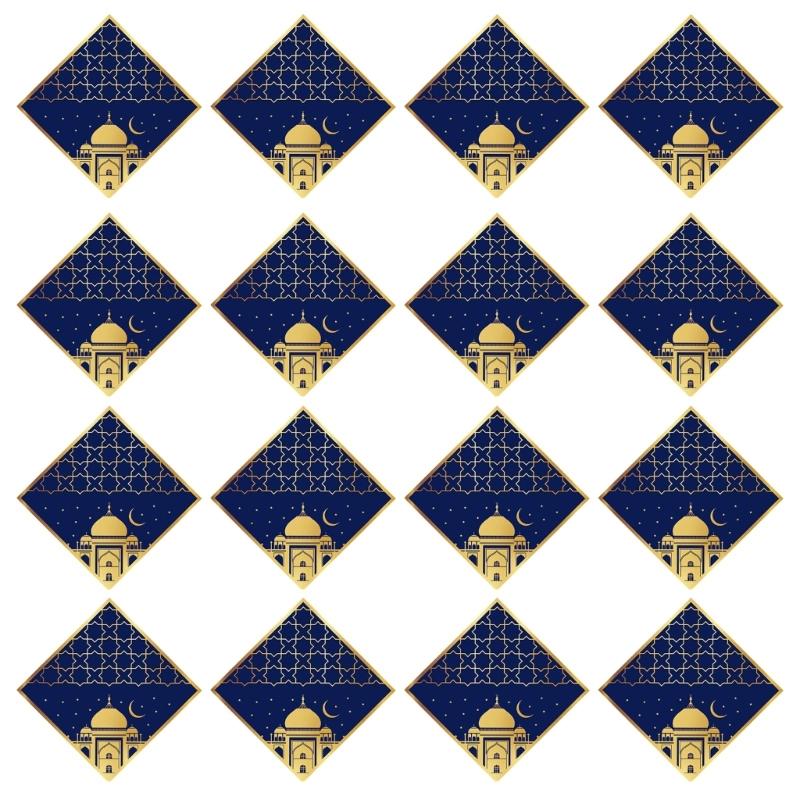 Disposable Eid Paper Tableware SetNew Year Party Background Decoration