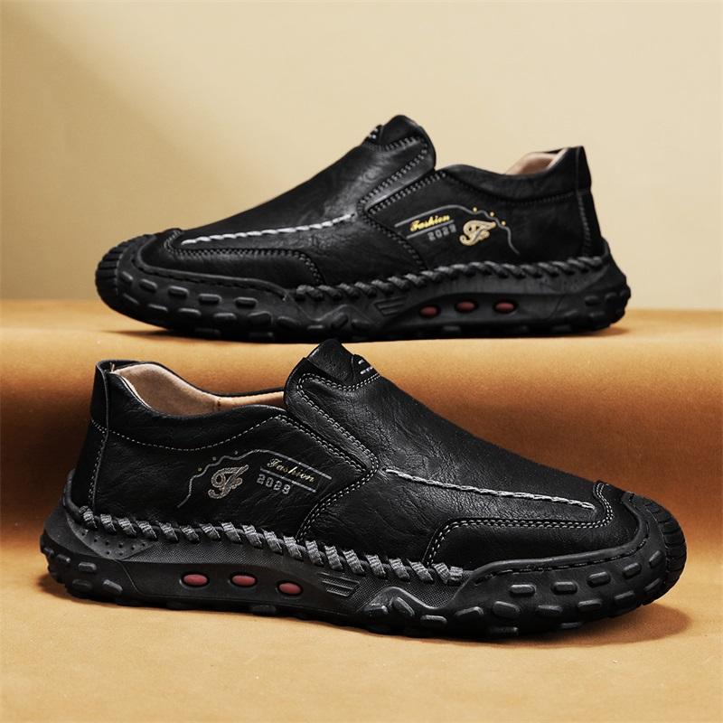 Spring/fall Mens Ankle Boots Leather Shoes Large Size  Car Driving Shoes Leather Boots