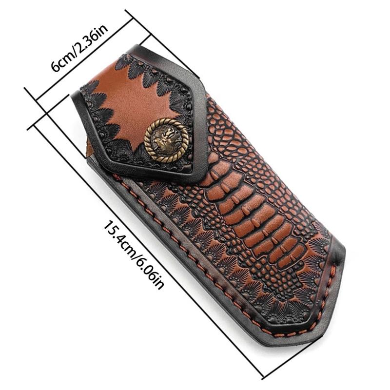 Multifunktionaler Leder Cutter Halter Sichere Klingen Schutzabdeckung Verstellbarer Gürtelclip Cutter Transporttasche Für Camping Werkzeug