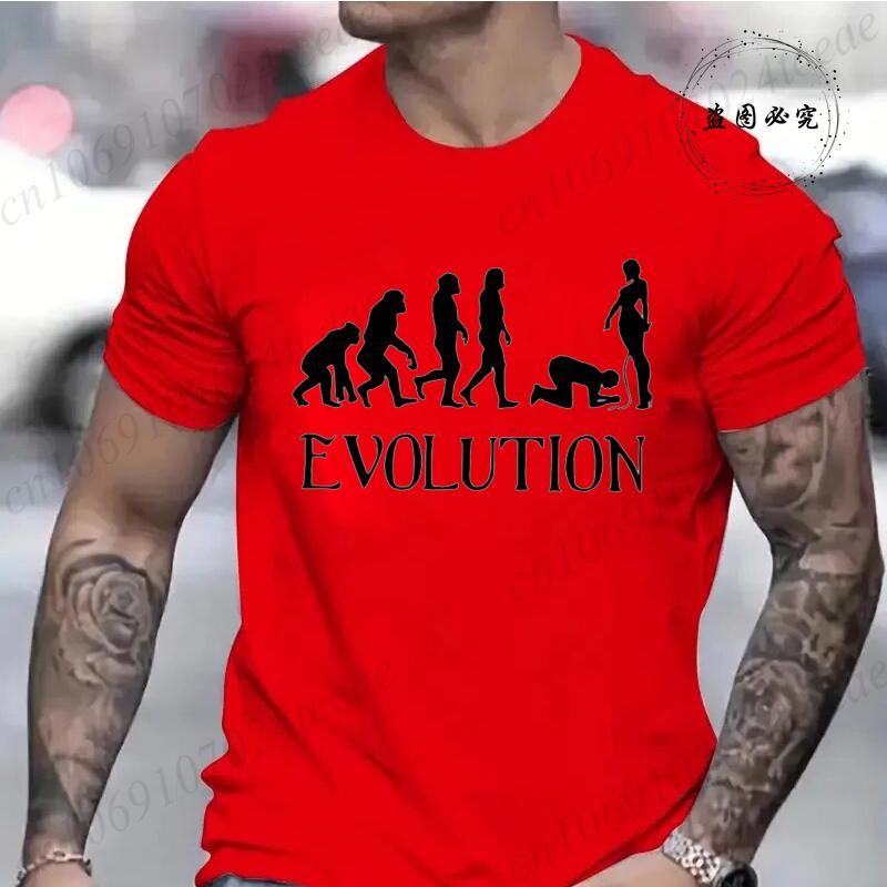 T-Shirts for Men Women Summer Fashion Loose Tee Shirt Clothes O Neck Short Sleeve T Shirt Clothing Funny BDSM Evolution T-Shirts