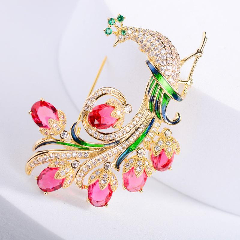 Exquisite Retro Pink Great Dane Enamel Brooch - Cute and Sweet Accessory Gift