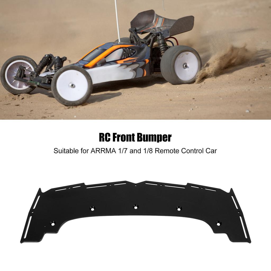 RC Car Front Bumper 11.9in Wide Aluminium Alloy High Strength Exquisite Color RC Car Protective Bar for 1Celsius7 1Celsius8