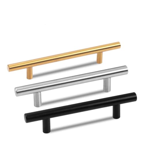 8 Stainless Steel Cabinet Handles, Drawer Pulls, Cabinet Handles, Cupboard Pulls, Door Handles, Furniture Handles with Screws (Silver, 64mm)