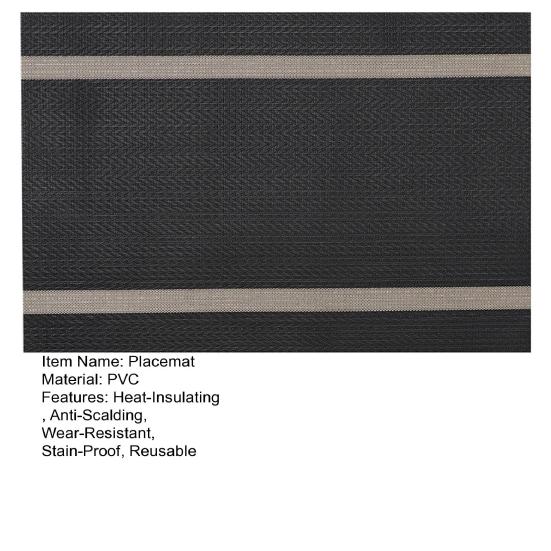Placemats Heat Resistant Place mats for Dining Table, Washable Non-Slip PVC Place Mats for Party Kitchen Dining Decor