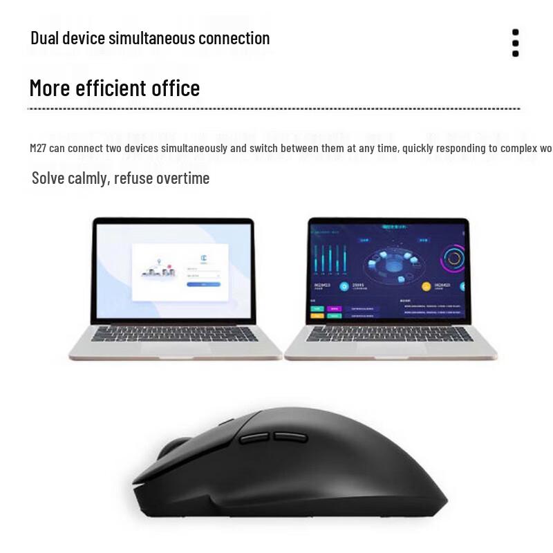 Lenovo M27 Silent Ergonomic Dual-Mode Wireless Mouse