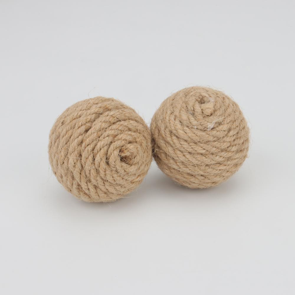5pcs Cat Sounding Ball Interactive Handmade Sisal Balls Cat Scratching Ball Make Sounds Pet Kitten Toys