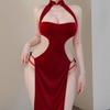 Retro Cheongsam Uniform High Slit Chinese Sexy Lace Qipao Lingerie Party Queen Erotic Costume Night Club Passion Wear Temptation
