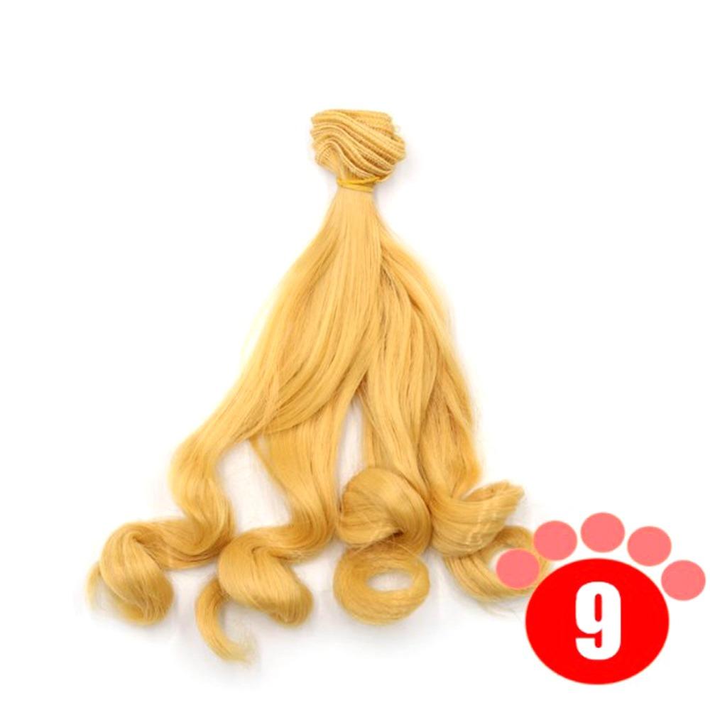 

20*100CM Bjd Wig Heat-Resistant Fiber Doll Accessories Fashion Children Toy Gift 09