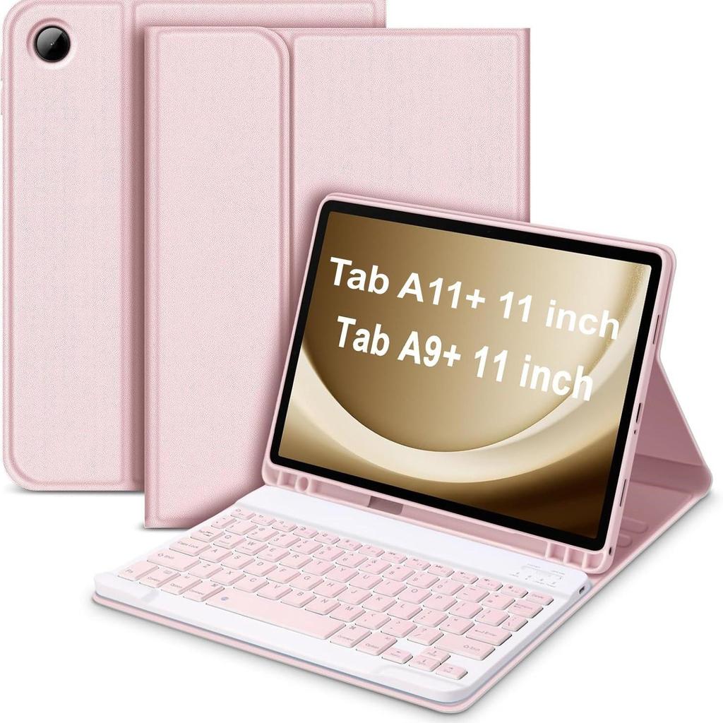 Samsung Tab A11+ Bluetooth Keyboard Case with Pen Slot & Mouse