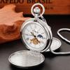 Luxury Silver Golden Mechanical Pocket Watch Men Retro Chain Pendant Pocket Clock Male Pocket Watches Timepiece
