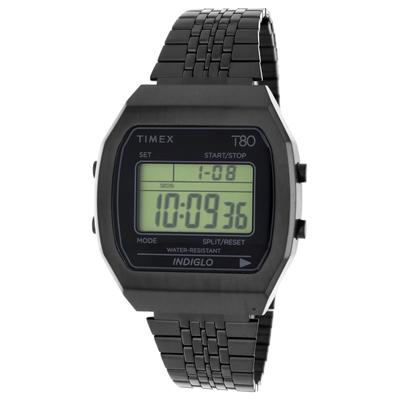 Hodinky TIMEX Classic Digital T80, Digitální, Voděodolné, Minerální sklo, Černý ciferník, TW2W91600, Unisex [Autentické]