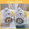 Small Plush Sweet Dog Keychain Cartoon Doll With Adorable Bib Designs For Gifts