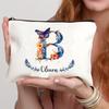 Personalized Name Butterfly Cosmetic Case Art Gift for Bridesmaid Teachers Friends Women Makeup Bag Bachelorette Party Gift