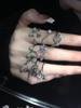 Niche Design Cold Wind Sweet Wind Jade High-End Combination Stacked Open Ring Female French Ring