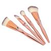 4pcs Makeup Brushes Set Brown White Brush Hair Face Make Up Brush Beauty ToolSet