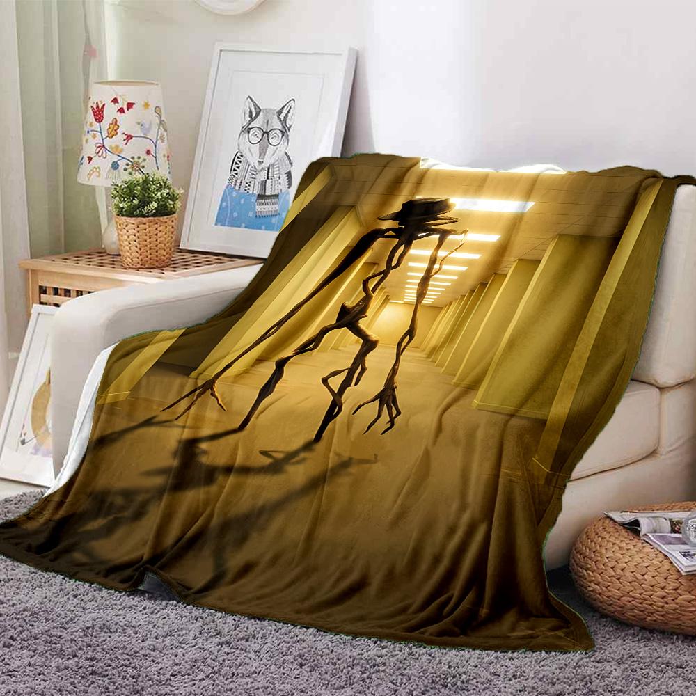 1pc Blanket - horror film The Backrooms Print Design,Lightweight Blanket for Sofa,Bed- Soft &Warm,Gift for All Seasons