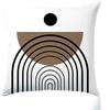 Cuscini Decorativi Moderni con Stampa di Foglie a Motivo Geometrico, Federa in Poliestere, Copricuscino Decorativo per Divano, Cuscino per Testiera