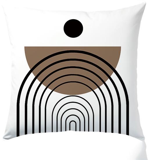 Cuscini Decorativi Moderni con Stampa di Foglie a Motivo Geometrico, Federa in Poliestere, Copricuscino Decorativo per Divano, Cuscino per Testiera