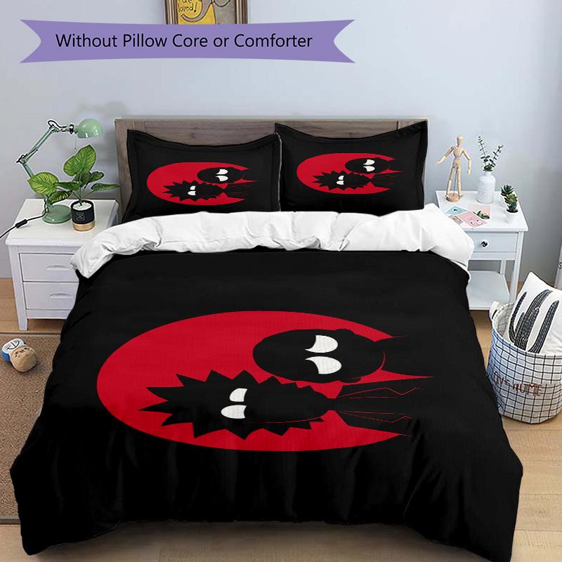 Black Symbolism Print 3Pcs Bedding Setduvet Cover With 2 Bedropillowcase Home Birthday Gift