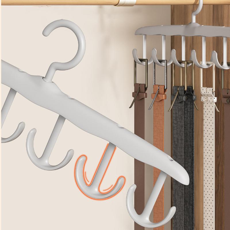 360-degree Rotating Clothes Hanger Holder Sling Scarf Underwear Storage Rack Wardrobe Organizer