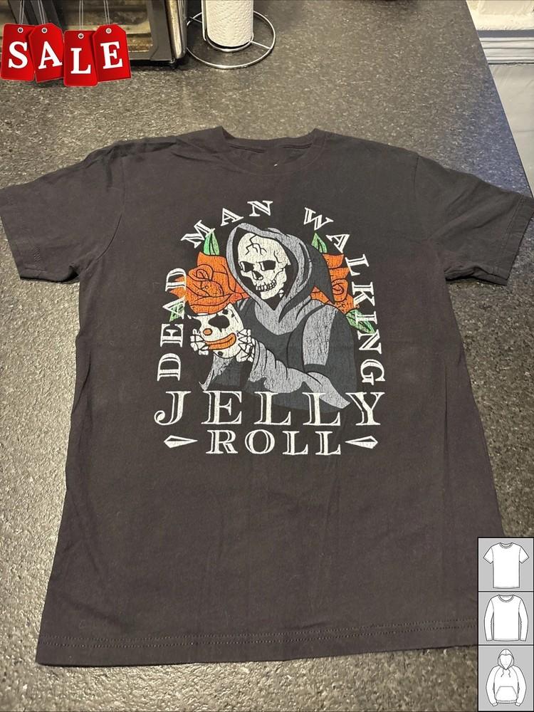 

New Popular Jelly Roll Dead Man Walking Gift For Fans Men S235XL TH937 Unisex T-Shirt S