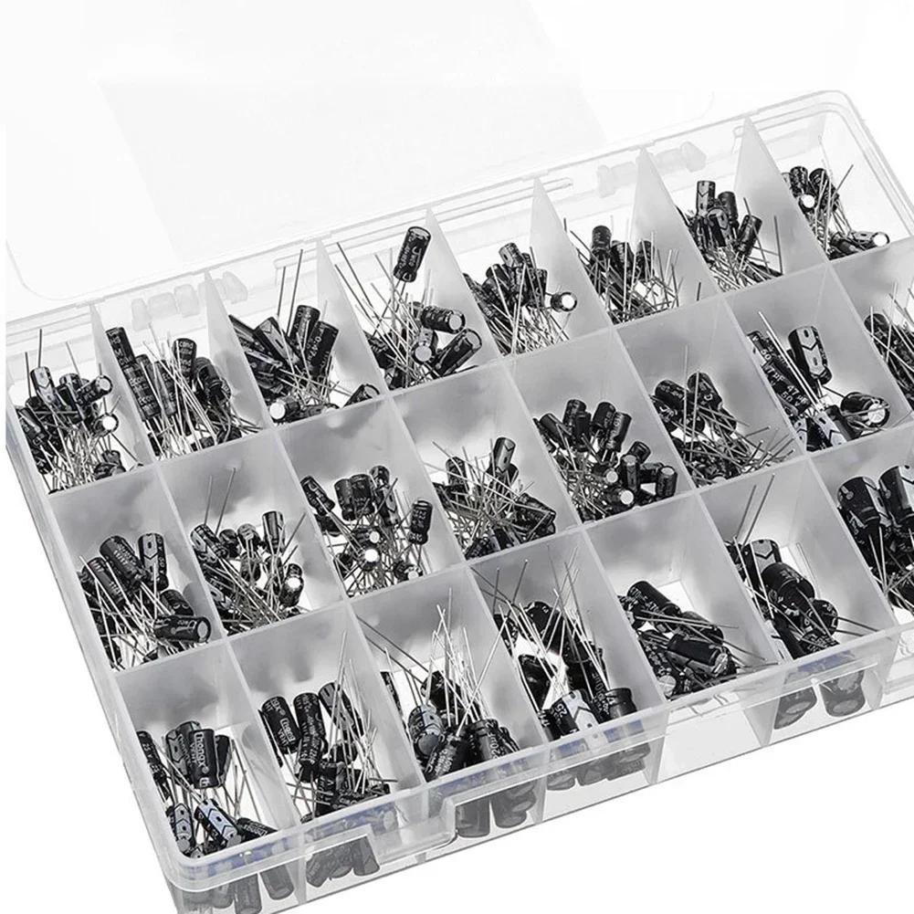 Electrolytic Capacitors 271.6G 500pcs Aluminum DIY 0.1 UF-1000 UF For Various Electronic Applications Manufacturing Circuits