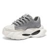 Fashion Chunky Sneakers Men Designer Soft Sole Sport Shoes Fashion Casual Microfiber Leather Upper Height Increased Platform White Shoes