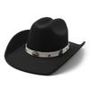 Western Cowboy Big Brim Cowboy Hat Hidden Hat Men's and Women's Top Hats Woolen Riding Hats