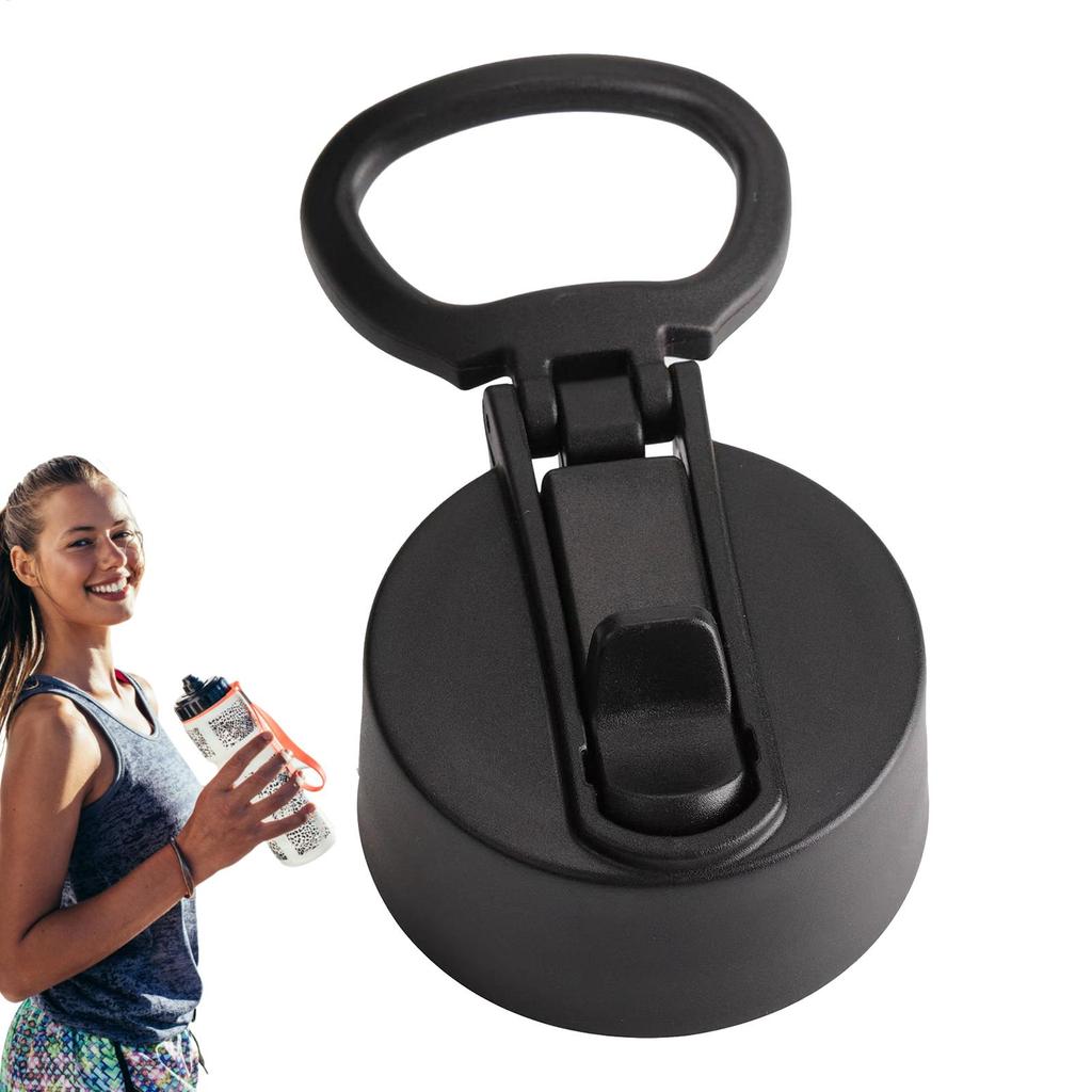 Water Bottle Lid Replacement Leakproof Wide Mouth Bottle Lids Bottle Accessories Hydration Cup Topper with Ring Handle Fit Most