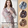 Women's Ombre Cashmere Shawl - Spring/Autumn Lightweight Outerwear, Versatile Air-Conditioned Room or Long Silk Scarf