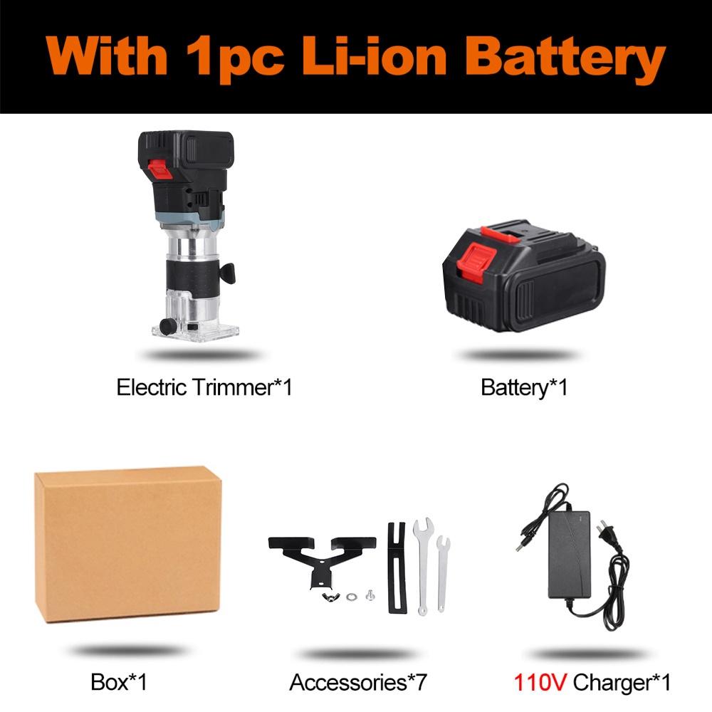 6 Gear Brushless Cordless Electric Trimmer Wood Router Engraving Slotting Machine Wood Milling Cutter for Makita 18V