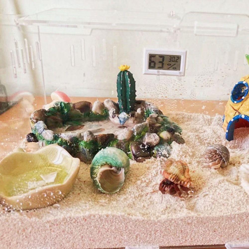 Artificial Turtle Dish Creative Pets Feeding Plate Fish Tank Ornaments Reptile Food Bowl  Lizard