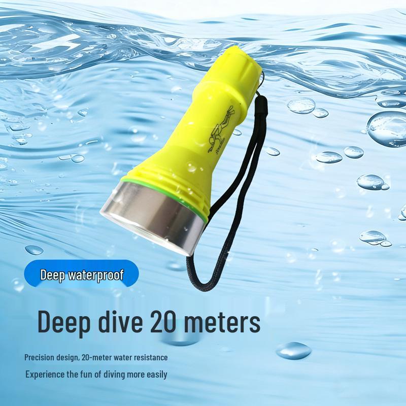 Rechargeable High-Brightness LED Diving Flashlight with Magnetic Control for Cave Exploration