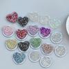 Sparkling Glitter Heart-shaped Magnetic Paste Phone Airbag Holder Ring Korean Ins Niche Girl Decoration