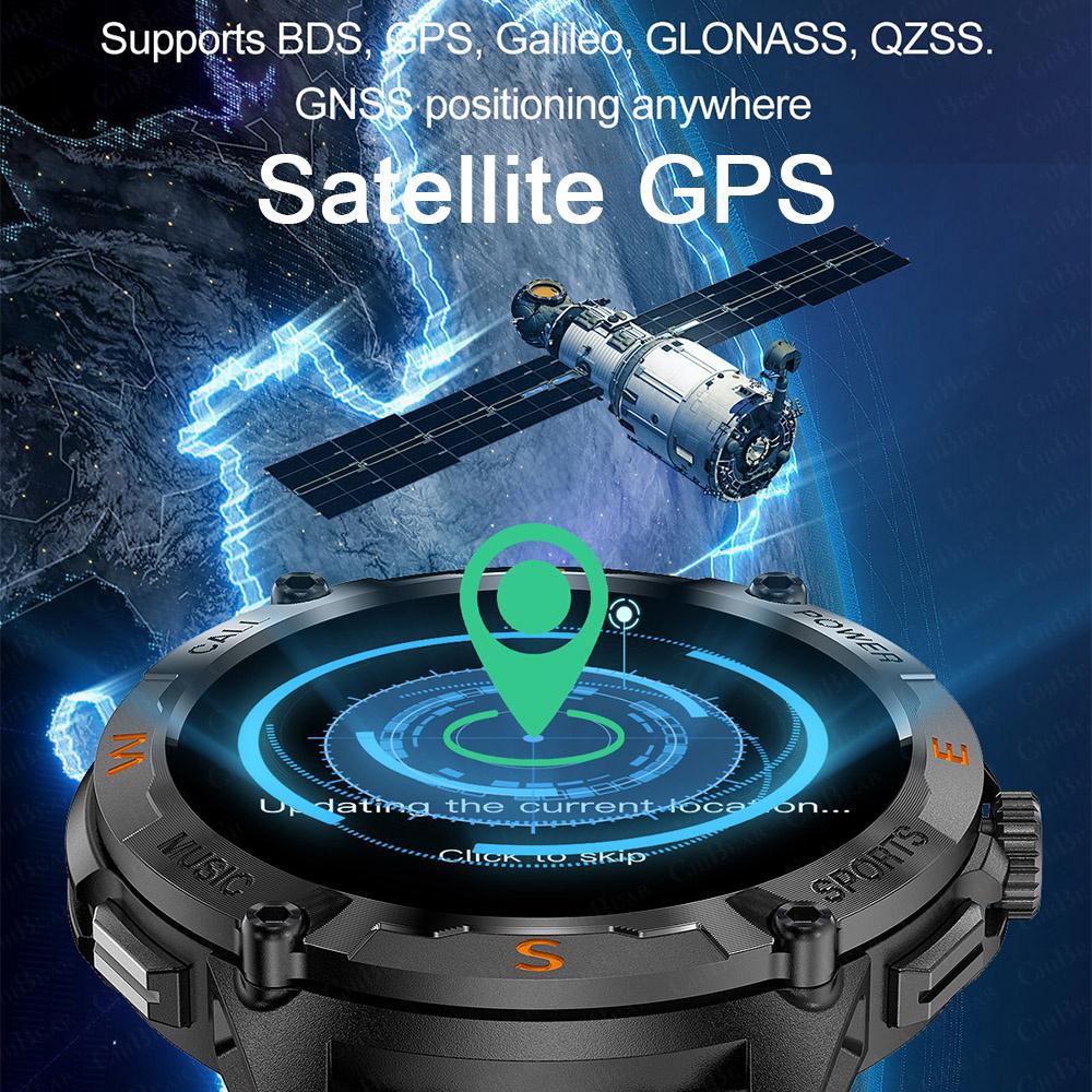 New GPS Outdoor Sports Smart Watch Men 1.43 Inch  Screen Built-in Dual-band GNSS Bluetooth Call Smartwatch Women