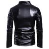 Herren Motorradjacke mit Stehkragen - PU-Leder mit Rautenmuster, Große Größen, Europäischer & Amerikanischer Rockstil
